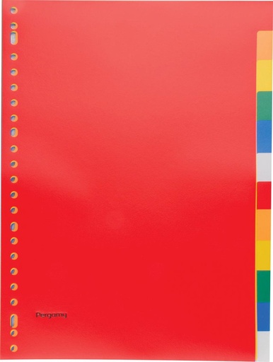 [TIM-901637] Tabbladen Pergamy PP A4 23-gaats 12 tabs assorti