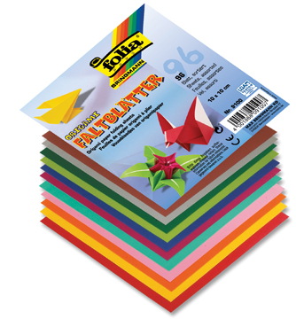 [TIM-9100] Vouwblaadjes Folia 10x10cm 80gr assorti (10)