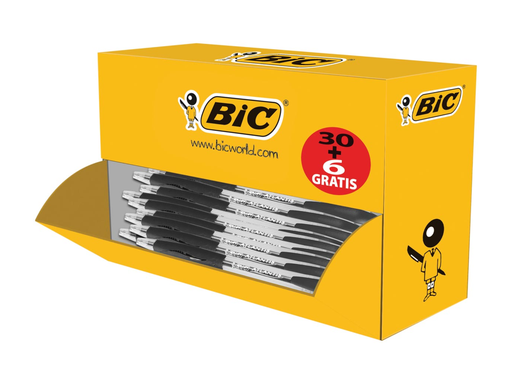 [TIM-920287] Balpen Bic Atlantis Classic zwart voordeelpak 30+6 gratis