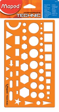 [TIM-922410] Tekensjabloon Maped diverse figuren blister