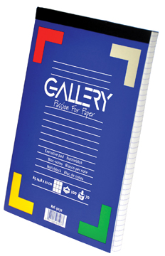 [TIM-9232] Schrijfblok Gallery geniet A5 geruit 100vel 70gr afscheurbaar