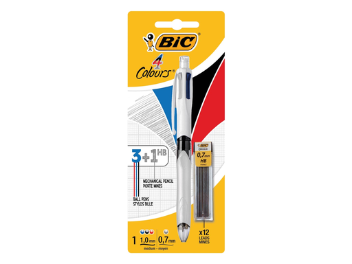 [TIM-942103] Balpen Bic 4 Colours 3+1 HB inclusief mines