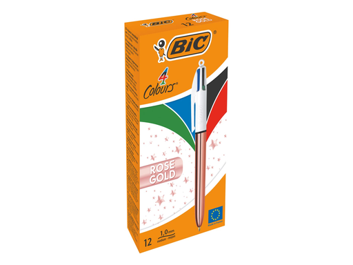 [TIM-951737] Balpen Bic 4 Colour Shine rosé goud (12)