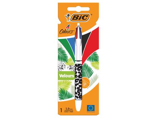 [TIM-967296] Balpen Bic 4 Colours Verlours blister