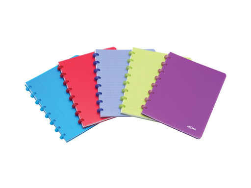 [TIM-A1357] Schrift Atoma Trendy PP A5 geruit 144blz transparant assorti