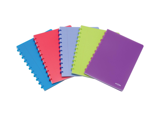 [TIM-A1373] Schrift Atoma Trendy PP A4 geruit 144blz transparant assorti