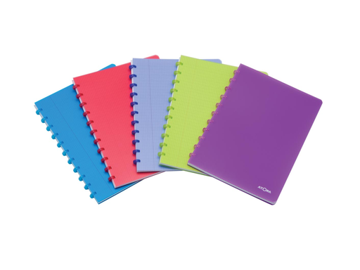 [TIM-A1374] Schrift Atoma Trendy PP A4 commercieel geruit 144blz transparant assorti