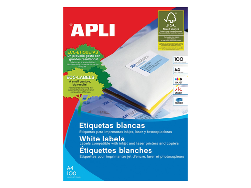 [TIM-AP1287] Etiketten Apli 16 etik/bl 105x35mm (100)