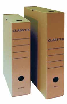 [TIM-AR-DIN] Archiefdoos Classex 251x345mm rug 80mm A4 bruin