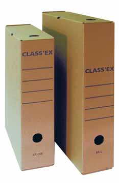 [TIM-AR-F] Archiefdoos Classex 251x365mm rug 80mm folio bruin
