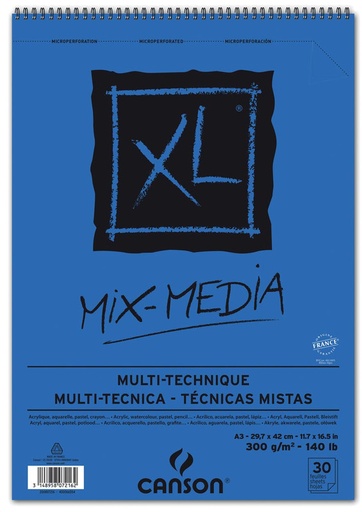 [TIM-C287216] Tekenblok Canson XL Mix Media A3 300g 30vel
