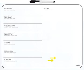 [TIM-D4218] Weekplanner Desq magnetisch 40x50cm