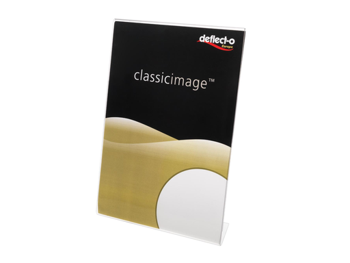 [TIM-DE47401] Folderhouder tafel Deflecto A4 staand L-voet transparant