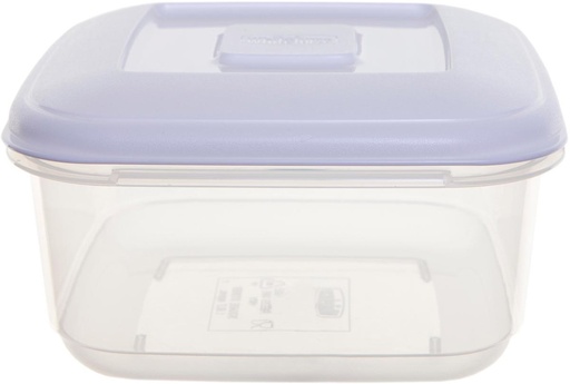 [TIM-F0650] Vershouddoos Whitefurze vierkant 1,6l transparant met wit deksel