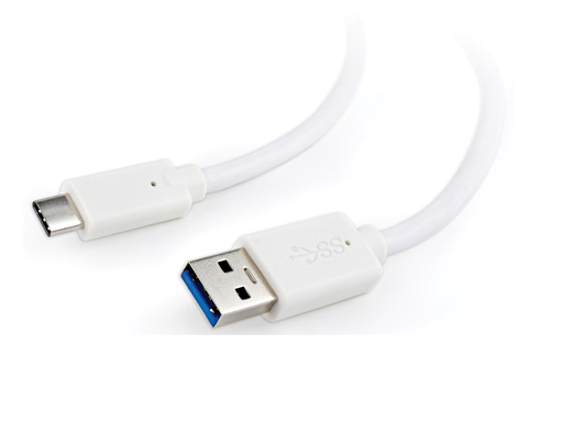 [TIM-GB00701] Laad- en datakabel Cablexpert USB 3.0 A-stekker/USB 3.1 C-stekker 1,8m wit
