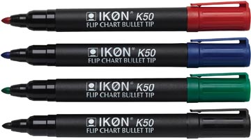 [OUT-K50WLT4] Flipchartmarker Ikon K50 assorti (4)