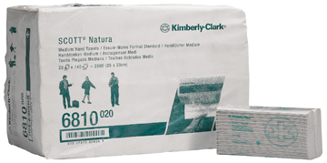 [TIM-K6811] Handdoeken Kimberly Clark Scott Natura Aquarius 2-laags Z-vouw 180vel wit (20)