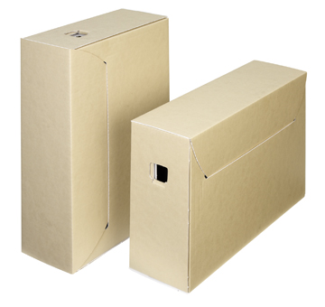 [TIM-L3009] Archiefdoos Loeffs city box 390x260mm rug 115mm bruin (50)