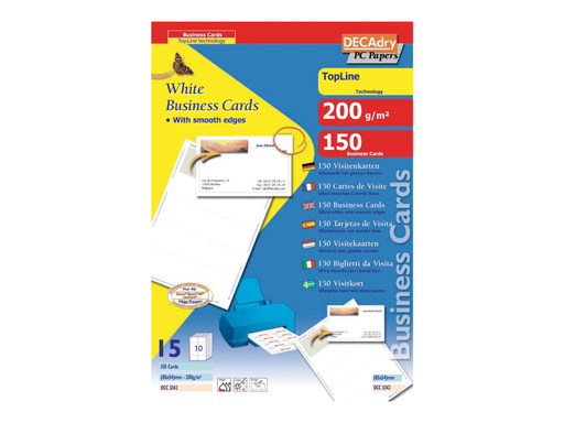 [TIM-OCC3342] Visitekaarten Decadry TopLine 85x54mm 200g 10/bl (15)