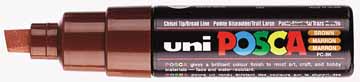 [TIM-PC8KM] Paintmarker Uni-ball Posca schuine punt 8mm bruin