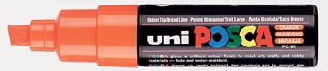 [TIM-PC8KOF] Paintmarker Uni-ball Posca schuine punt 8mm oranje