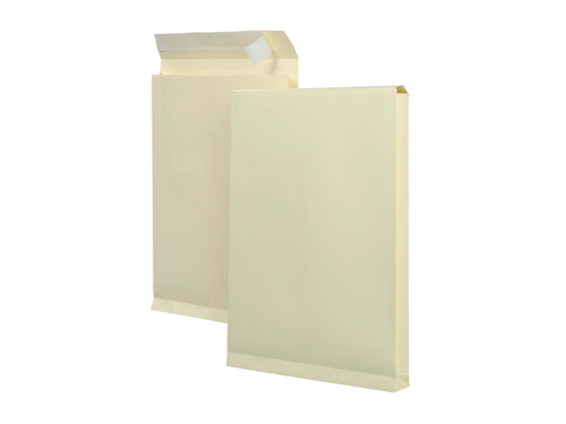 [TIM-PR14330] Zakomslag met balg Bong 229x324x38mm + strip crème (125)