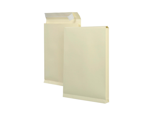 [TIM-PR14332] Zakomslag met balg Bong 230x350x38mm + strip crème (125)