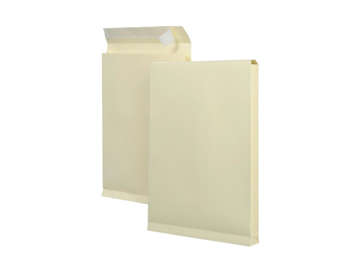 [TIM-PR14340] Zakomslag met balg Bong 262x371x38mm + strip crème (125)