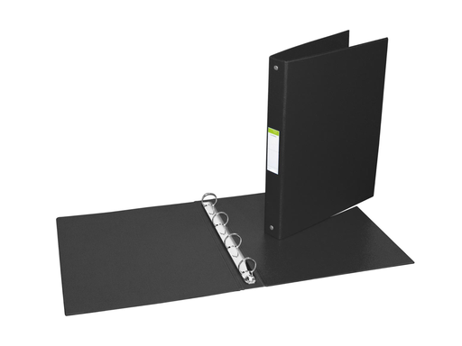 [TIM-SF0254] Ringmap Aurora PVC A4 4 O-ringen 25mm rug 40mm zwart