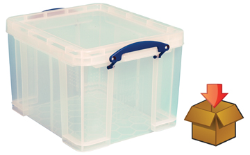 [TIM-UB35CCB] Opbergdoos Really Useful Box 35l apart verpakt transparant