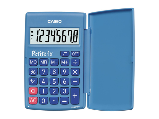 [TIM-LC401LB] Zakrekenmachine Casio Petite FX blauw