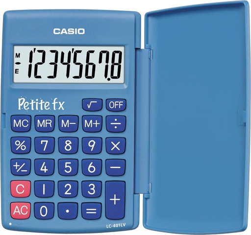 [TIM-LC401LB] Zakrekenmachine Casio Petite FX blauw