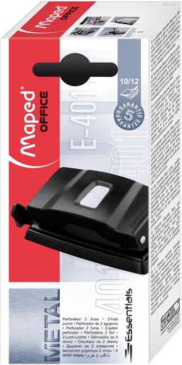 [TIM-M401111] Perforator Essentials 2-gaats 10-12vel zwart