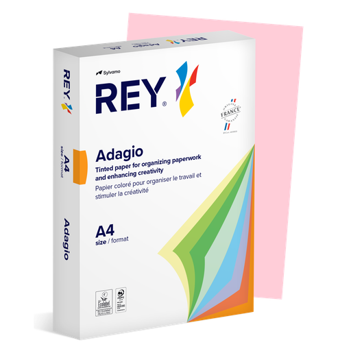 [PAP-ADA48007] Adagio DIN A4 80gr roze (500) - 70% PEFC Certified