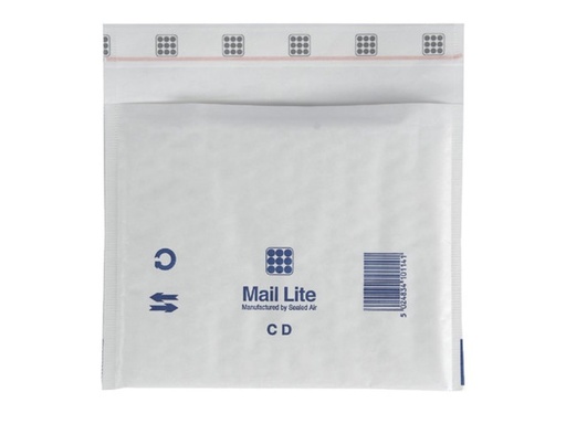 [ENV-L04W] Luchtkussenomslag 160x180mm wit CD (100)