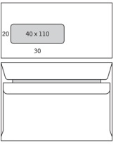 [ENV-A19] Omslag Am. ft. wit zelfklevend M/V links (500) - 100% PEFC Certified